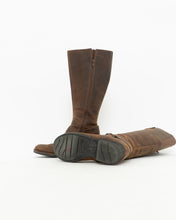 Load image into Gallery viewer, Vintage x Tall Brown Leather Boots (8-8.5W)