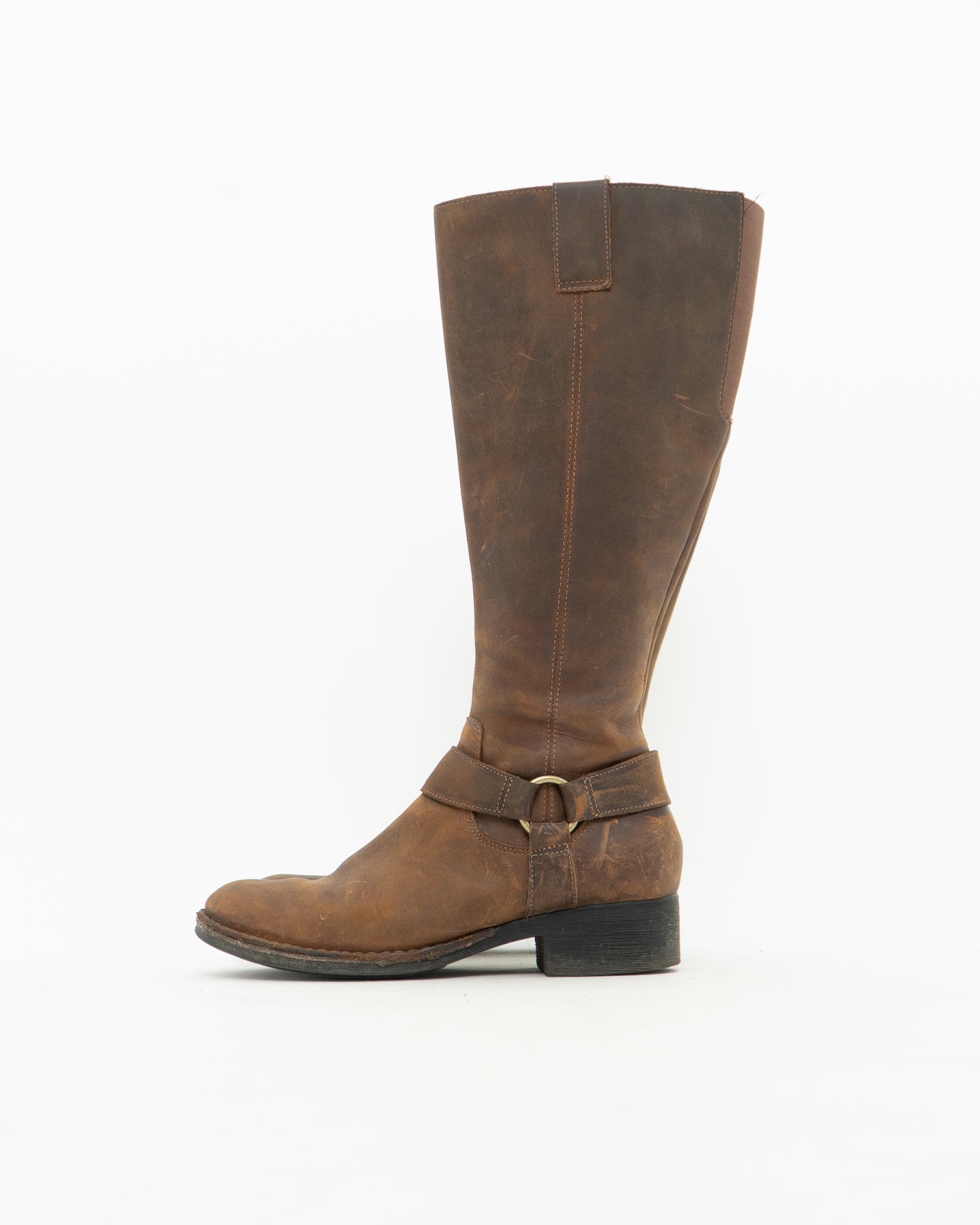 Vintage x Tall Brown Leather Boots (8-8.5W)