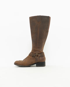 Vintage x Tall Brown Leather Boots (8-8.5W)