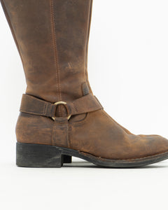 Vintage x Tall Brown Leather Boots (8-8.5W)