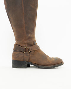 Vintage x Tall Brown Leather Boots (8-8.5W)