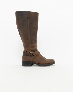 Vintage x Tall Brown Leather Boots (8-8.5W)