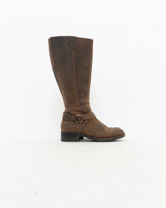 Vintage x Tall Brown Leather Boots (8-8.5W)