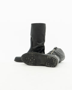 STUART WEITZMAN x Black Zip Up Boots (6, 6.5)