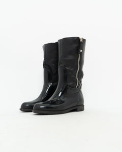 STUART WEITZMAN x Black Zip Up Boots (6, 6.5)