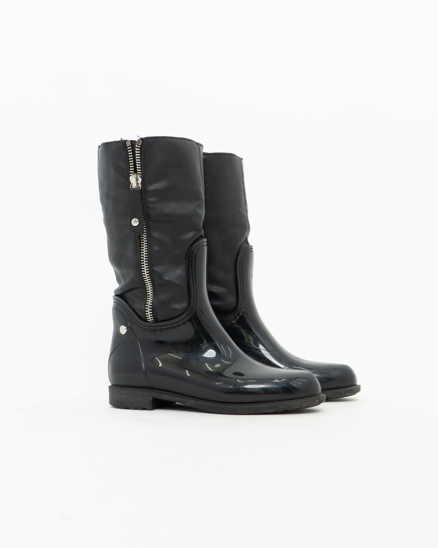 STUART WEITZMAN x Black Zip Up Boots (6, 6.5)