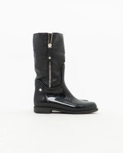 STUART WEITZMAN x Black Zip Up Boots (6, 6.5)