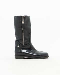 STUART WEITZMAN x Black Zip Up Boots (6, 6.5)