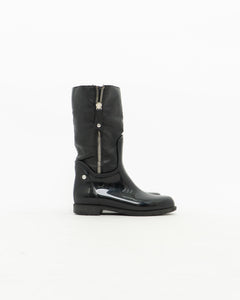 STUART WEITZMAN x Black Zip Up Boots (6, 6.5)