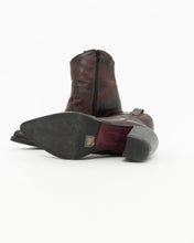 Load image into Gallery viewer, EMANUELE CRASTO x Distressed Purple Leather Western Boots (10)