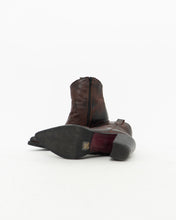 Load image into Gallery viewer, EMANUELE CRASTO x Distressed Purple Leather Western Boots (10)