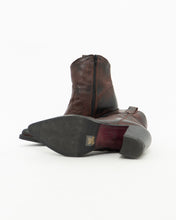 Load image into Gallery viewer, EMANUELE CRASTO x Distressed Purple Leather Western Boots (10)