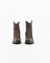 Load image into Gallery viewer, EMANUELE CRASTO x Distressed Purple Leather Western Boots (10)