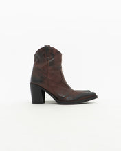 Load image into Gallery viewer, EMANUELE CRASTO x Distressed Purple Leather Western Boots (10)