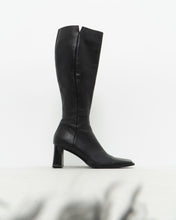 Load image into Gallery viewer, Vintage x Tall Black Leather Boots (8)