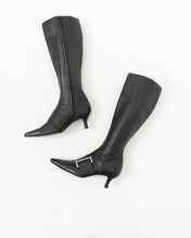 Load image into Gallery viewer, CHINESE LAUNDRY x Black Buckled Tall Leather Boots (6)