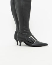 Load image into Gallery viewer, CHINESE LAUNDRY x Black Buckled Tall Leather Boots (6)