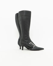 Load image into Gallery viewer, CHINESE LAUNDRY x Black Buckled Tall Leather Boots (6)