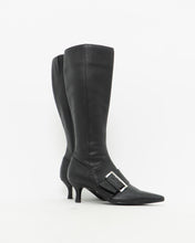 Load image into Gallery viewer, CHINESE LAUNDRY x Black Buckled Tall Leather Boots (6)