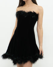 Load image into Gallery viewer, Vintage x Fur Trimmed Tube Dress (M)