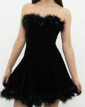 Load image into Gallery viewer, Vintage x Fur Trimmed Tube Dress (M)