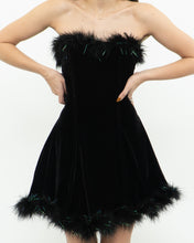 Load image into Gallery viewer, Vintage x Fur Trimmed Tube Dress (M)