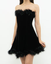 Load image into Gallery viewer, Vintage x Fur Trimmed Tube Dress (M)