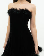 Load image into Gallery viewer, Vintage x Fur Trimmed Tube Dress (M)