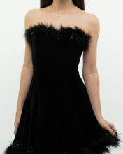 Load image into Gallery viewer, Vintage x Fur Trimmed Tube Dress (M)