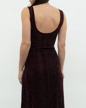 Load image into Gallery viewer, Vintage x Burgundy Glitter Bodycon Dress (S)