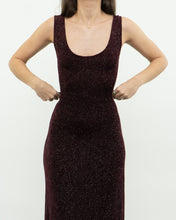 Load image into Gallery viewer, Vintage x Burgundy Glitter Bodycon Dress (S)