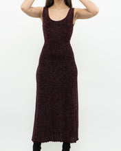 Load image into Gallery viewer, Vintage x Burgundy Glitter Bodycon Dress (S)