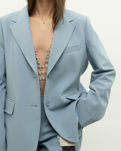 MAXMARA WEEKEND x Deadstock x Light Blue Blazer Set (L)