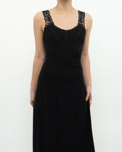 Load image into Gallery viewer, Vintage x Made in France x Black Embroidered Dress (S)