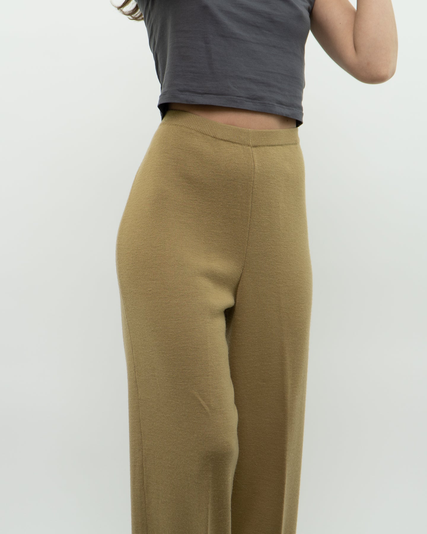 Vintage x Gold Wool-Blend Knit Pants (M)