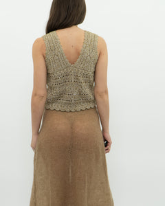 Modern x Heather Gold Knit Vest (S)