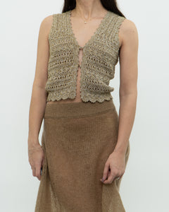 Modern x Heather Gold Knit Vest (S)