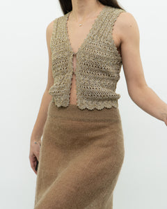 Modern x Heather Gold Knit Vest (S)