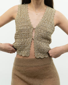 Modern x Heather Gold Knit Vest (S)