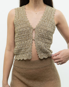 Modern x Heather Gold Knit Vest (S)