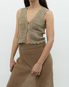 Modern x Heather Gold Knit Vest (S)