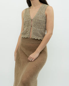 Modern x Heather Gold Knit Vest (S)