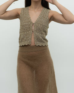 Modern x Heather Gold Knit Vest (S)