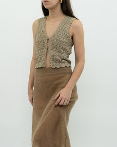 Modern x Heather Gold Knit Vest (S)