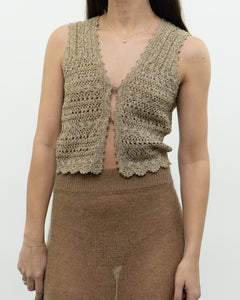 Modern x Heather Gold Knit Vest (S)