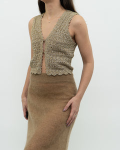 Modern x Heather Gold Knit Vest (S)