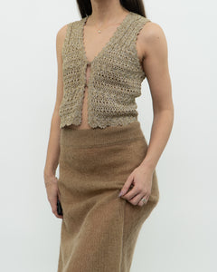 Modern x Heather Gold Knit Vest (S)