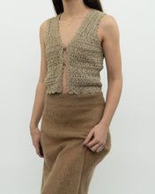 Load image into Gallery viewer, Modern x Heather Gold Knit Vest (S)