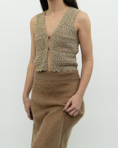 Modern x Heather Gold Knit Vest (S)