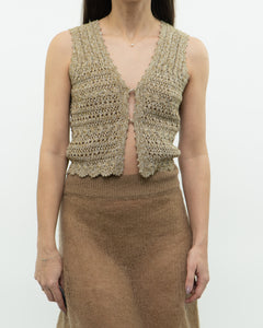 Modern x Heather Gold Knit Vest (S)